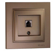 Розетка телефонная Rj45 Cat3 Mono Electric Despina бронза 102-232305-124