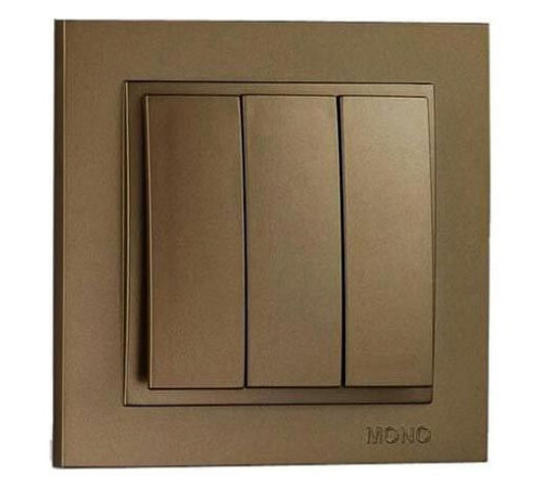 Выключатель трехклавишный Mono Electric Despina 10А 250В бронза 102-232322-114 Выключатель трехклавишный Mono Electric Despina 10А 250В бронза 102-232322-114