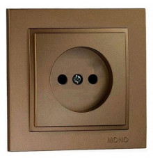 Розетка без земли Mono Electric Despina 16А 250В бронза 102-232322-116