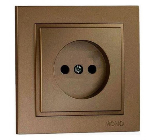 Розетка без земли Mono Electric Despina 16А 250В бронза 102-232322-116