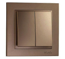 Выключатель двухклавишный Mono Electric Despina 10А 250В бронза 102-232325-102