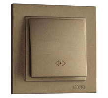 Выключатель одноклавишный перекресный Mono Electric Despina 10А 250В бронза 102-232325-112