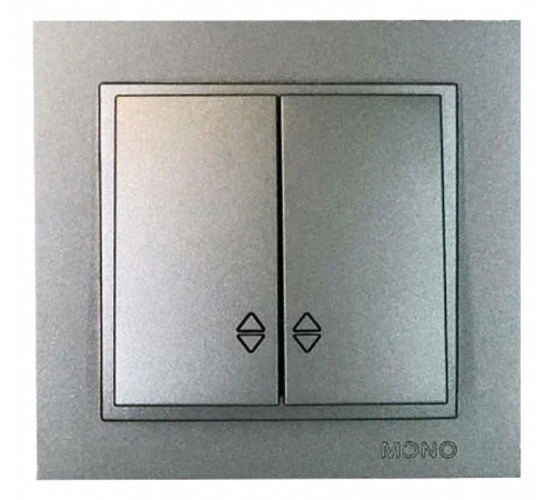 Выключатель двухклавишный проходной Mono Electric Despina 10A 250В антрацит 102-242423-111 Выключатель двухклавишный проходной Mono Electric Despina 10A 250В антрацит 102-242423-111