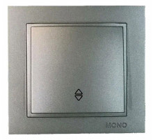 Выключатель одноклавишный проходной Mono Electric Despina 10A 250В антрацит 102-242425-109