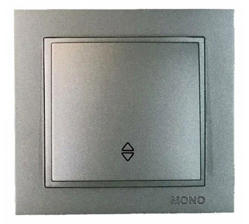 Выключатель одноклавишный проходной Mono Electric Despina 10A 250В антрацит 102-242425-109