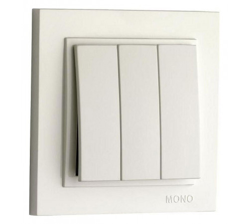 Выключатель трехклавишный проходной Mono Electric Despina 10А 250В жемчуг 102-252522-114 Выключатель трехклавишный проходной Mono Electric Despina 10А 250В жемчуг 102-252522-114