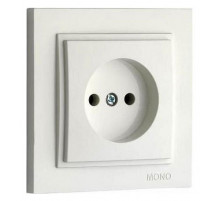 Розетка без земли Mono Electric Despina 16А 250В жемчуг 102-252522-116
