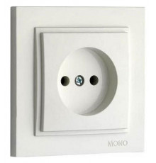 Розетка без земли Mono Electric Despina 16А 250В жемчуг 102-252522-116