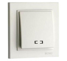 Выключатель одноклавишный с подсветкой Mono Electric Despina 10А 250В жемчуг 102-252525-101
