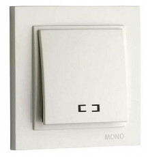 Выключатель одноклавишный с подсветкой Mono Electric Despina 10А 250В жемчуг 102-252525-101