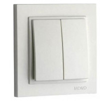 Выключатель двухклавишный Mono Electric Despina 10А 250В жемчуг 102-252525-102
