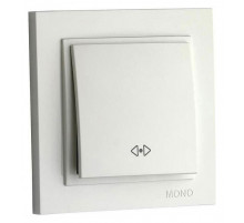 Выключатель одноклавишный перекресный Mono Electric Despina 10А 250В жемчуг 102-252525-112