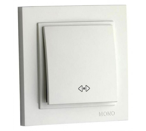 Выключатель одноклавишный перекресный Mono Electric Despina 10А 250В жемчуг 102-252525-112