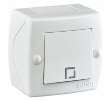 Выключатель одноклавишный Mono Electric Octans IP20 10А 250В белый 104-010101-100