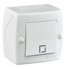 Выключатель одноклавишный Mono Electric Octans IP20 10А 250В белый 104-010101-100