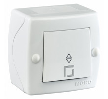 Выключатель одноклавишный проходной Mono Electric Octans IP20 10А 250В белый 104-010101-109