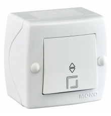 Выключатель одноклавишный проходной Mono Electric Octans IP20 10А 250В белый 104-010101-109