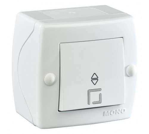 Выключатель одноклавишный проходной Mono Electric Octans IP20 10А 250В белый 104-010101-109