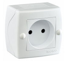 Розетка на 1 пост без заземления Mono Electric Octans IP20 16А 250В белый 104-010106-116