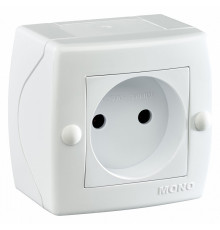 Розетка на 1 пост без заземления Mono Electric Octans IP20 16А 250В белый 104-010106-116