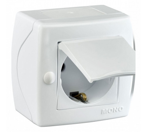 Розетка с заземлением и крышкой Mono Electric Octans IP20 16А 250В белый 104-010107-118 Розетка с заземлением и крышкой Mono Electric Octans IP20 16А 250В белый 104-010107-118