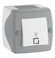 Выключатель одноклавишный проходной Mono Electric Octans IP20 10А 250В бело-серый 104-020001-109