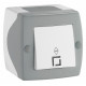 Выключатель одноклавишный проходной Mono Electric Octans IP20 10А 250В бело-серый 104-020001-109