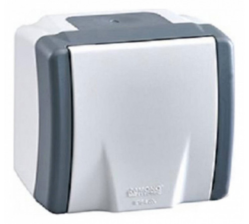 Розетка на 1 пост без заземления Mono Electric Octans IP54 16A 250В бело-серый 154-020006-116 Розетка на 1 пост без заземления Mono Electric Octans IP54 16A 250В бело-серый 154-020006-116