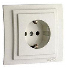 Розетка с заземлением Mono Electric Despina-Larissa 16А 250В слоновая кость 500-000121-117