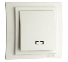 Выключатель одноклавишный с подсветкой Mono Electric Despina-Larissa 10А 250В слоновая кость 500-000125-101