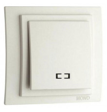 Выключатель одноклавишный с подсветкой Mono Electric Despina-Larissa 10А 250В слоновая кость 500-000125-101
