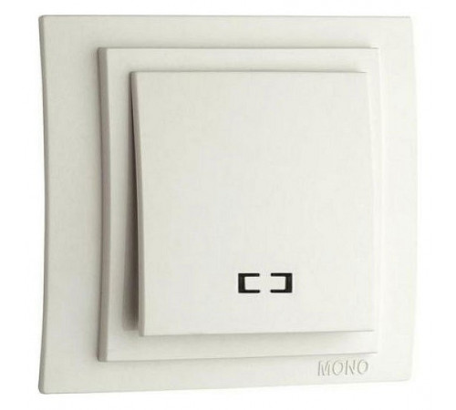 Выключатель одноклавишный с подсветкой Mono Electric Despina-Larissa 10А 250В слоновая кость 500-000125-101 Выключатель одноклавишный с подсветкой Mono Electric Despina-Larissa 10А 250В слоновая кость 500-000125-101