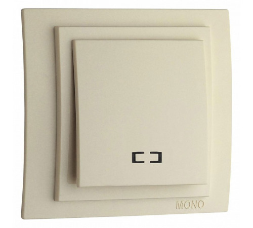 Выключатель одноклавишный с подсветкой Mono Electric Despina-Larissa 10А 250В крем 500-001725-101 Выключатель одноклавишный с подсветкой Mono Electric Despina-Larissa 10А 250В крем 500-001725-101