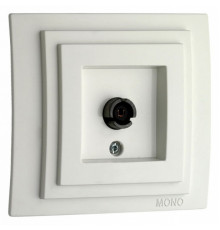 Розетка TV проходная Mono Electric Despina-Larissa белый 500-001905-137
