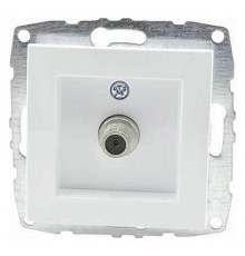 Розетка TV концевая с экраном Mono Electric Despina-Larissa белый 500-001905-138