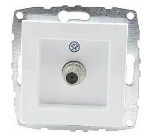 Розетка TV концевая с экраном Mono Electric Despina-Larissa белый 500-001905-138 Розетка TV концевая с экраном Mono Electric Despina-Larissa белый 500-001905-138