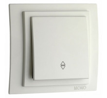 Выключатель одноклавишный проходной Mono Electric Despina-Larissa 10А 250В белый 500-001925-109
