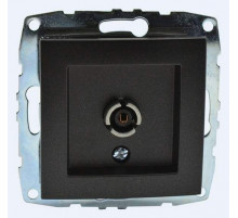 Розетка TV концевая с экраном Mono Electric Despina-Larissa графит 500-002005-138