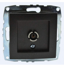 Розетка TV концевая с экраном Mono Electric Despina-Larissa графит 500-002005-138