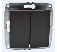 Выключатель двухклавишный Mono Electric Despina-Larissa 10А 250В графит 500-002025-102