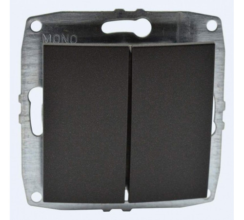 Выключатель двухклавишный Mono Electric Despina-Larissa 10А 250В графит 500-002025-102 Выключатель двухклавишный Mono Electric Despina-Larissa 10А 250В графит 500-002025-102
