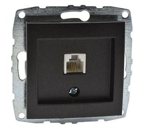Розетка телефонная Rj45 Cat3 Mono Electric Despina-Larissa графит 500-002025-124