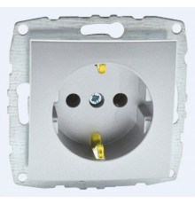 Розетка с заземлением Mono Electric Despina-Larissa 16А 250В серебро 500-002121-117