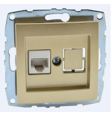 Розетка компьютерная Rj45 Cat6 Mono Electric Despina-Larissa титан 500-002205-125
