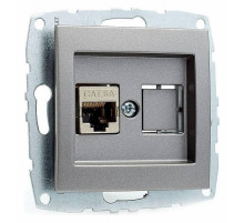 Розетка компьютерная Rj45 Cat6 Mono Electric Despina-Larissa антрацит 500-002405-125