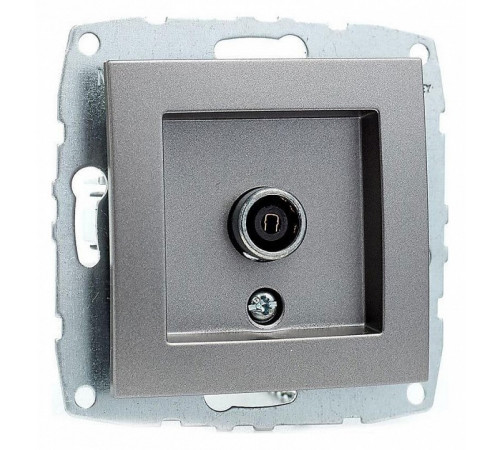 Розетка TV концевая с экраном Mono Electric Despina-Larissa антрацит 500-002405-138 Розетка TV концевая с экраном Mono Electric Despina-Larissa антрацит 500-002405-138