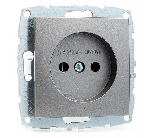 Розетка без земли Mono Electric Despina-Larissa 16А 250В антрацит 500-002422-116 Розетка без земли Mono Electric Despina-Larissa 16А 250В антрацит 500-002422-116