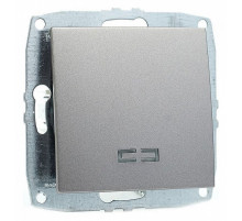 Выключатель одноклавишный с подсветкой Mono Electric Despina-Larissa 10А 250В антрацит 500-002425-101