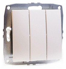 Выключатель трехклавишный Mono Electric Despina-Larissa 10А 250В жемчуг 500-002522-114