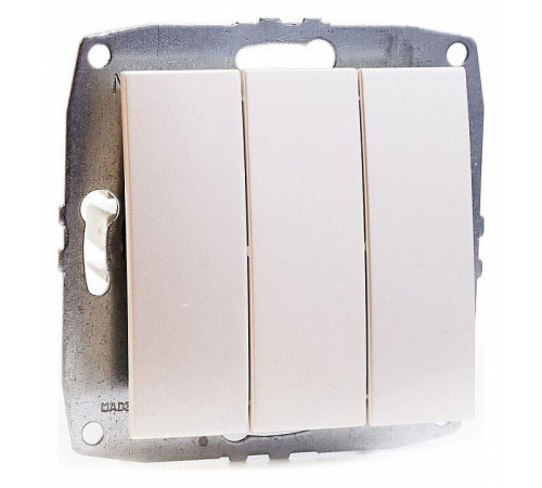Выключатель трехклавишный Mono Electric Despina-Larissa 10А 250В жемчуг 500-002522-114 Выключатель трехклавишный Mono Electric Despina-Larissa 10А 250В жемчуг 500-002522-114
